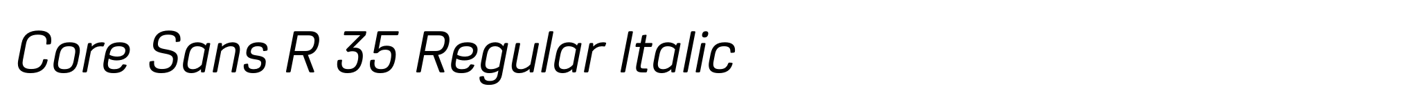 Core Sans R 35 Regular Italic image